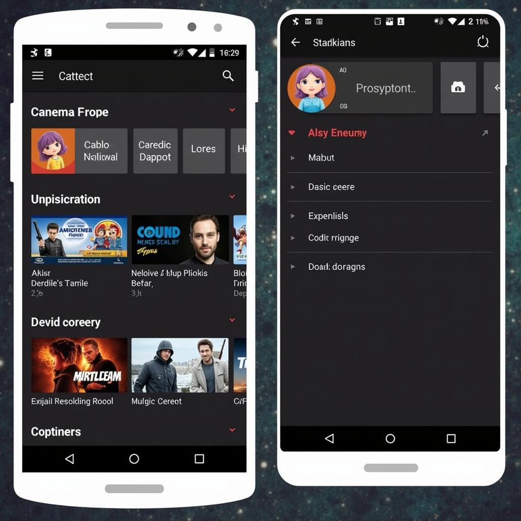 Cinema APK Interface