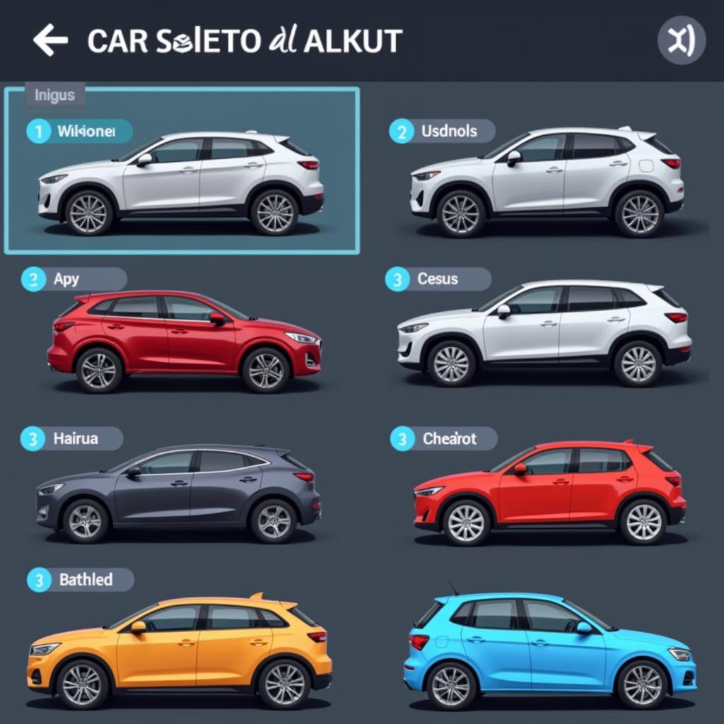 City Car Driving Car Selection