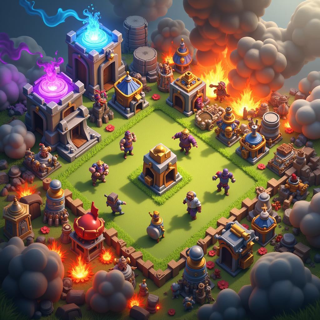 Clash of Clans Mod APK Battle