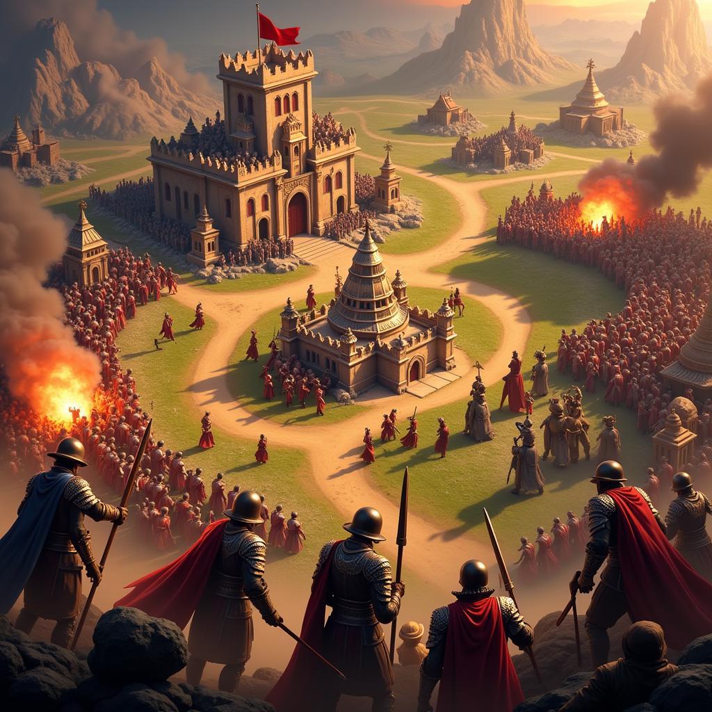 Clash of Empires Mod APK Battle Scene