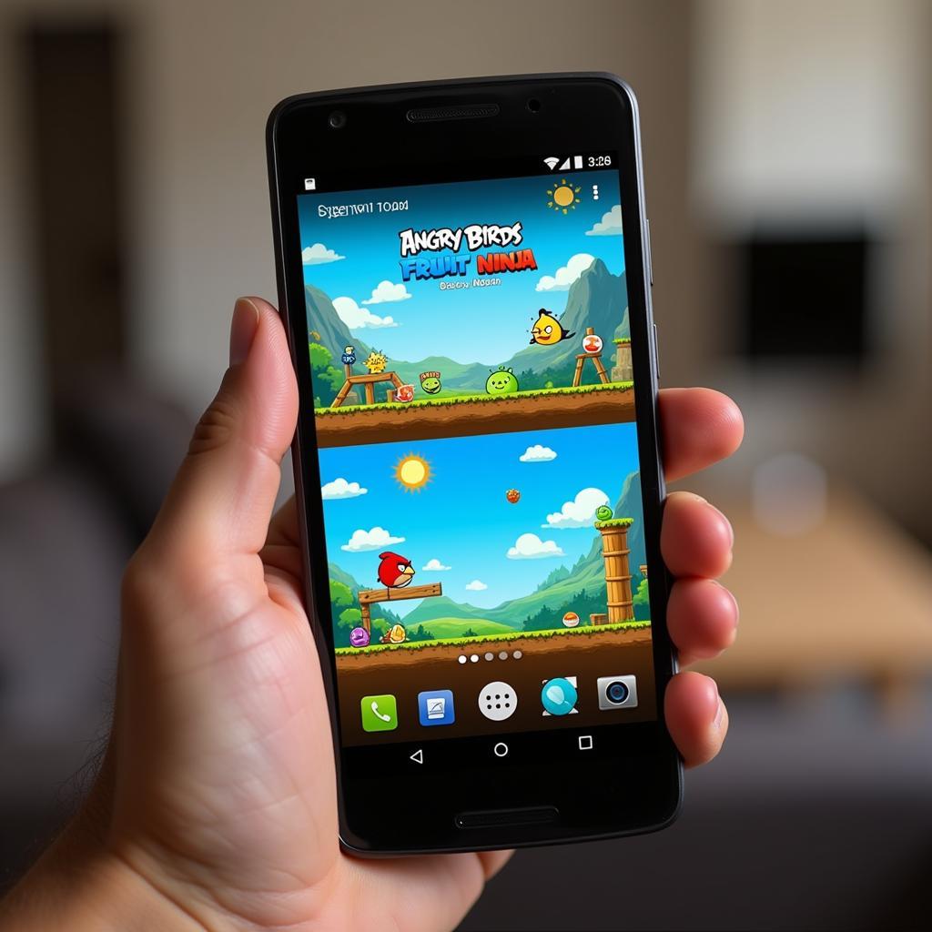 Classic Android Games on Phone Screen