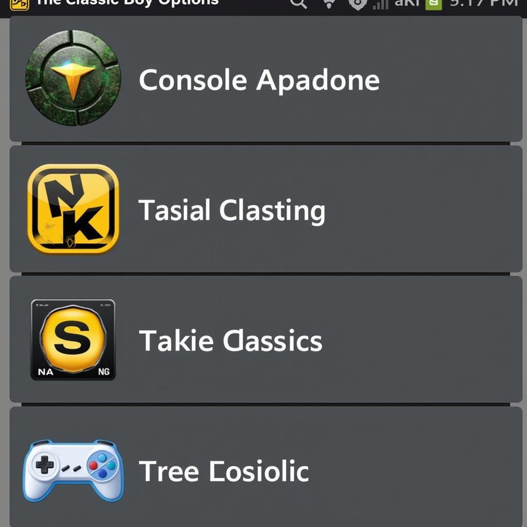 Classic Boy APK Interface