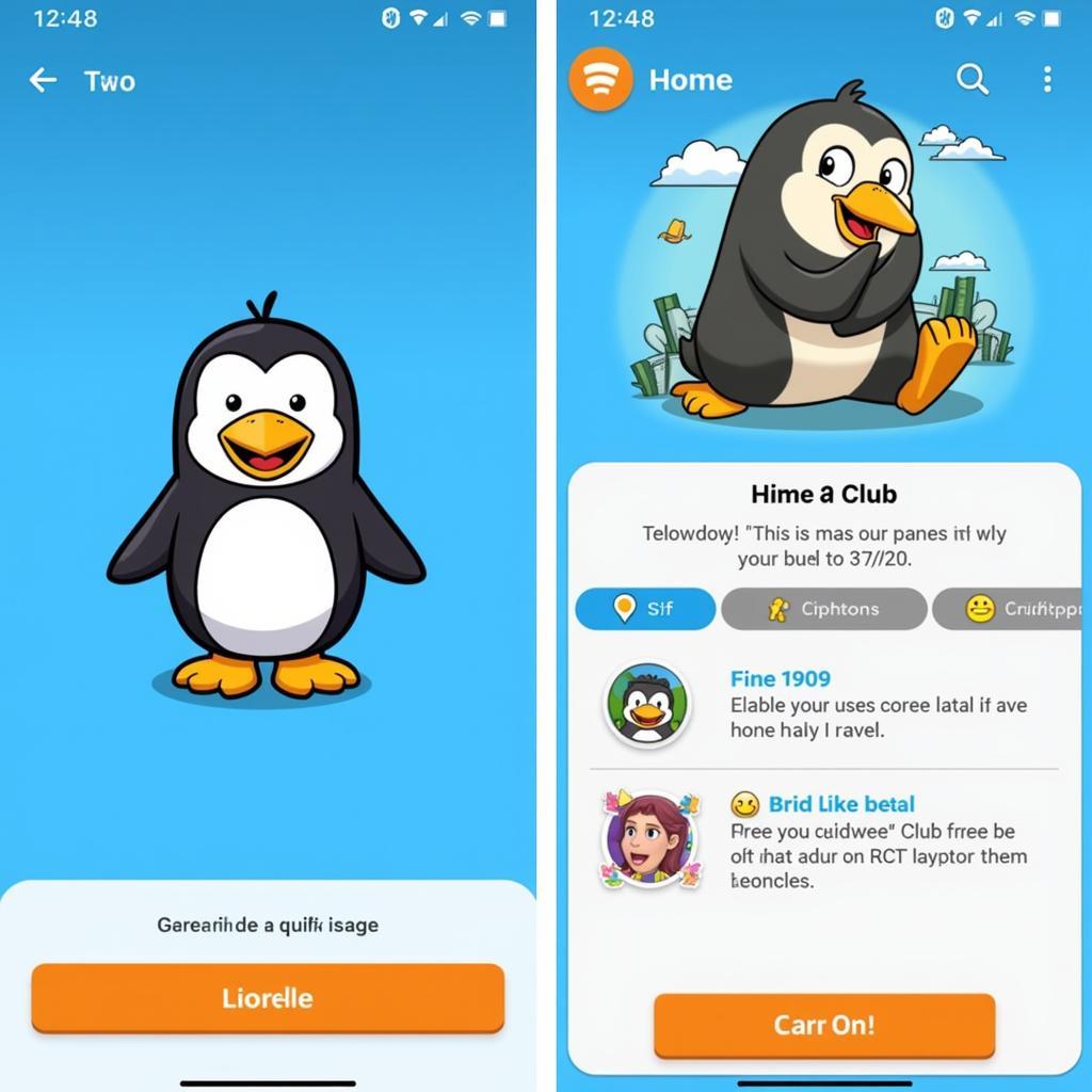 Club Penguin APK Homescreen