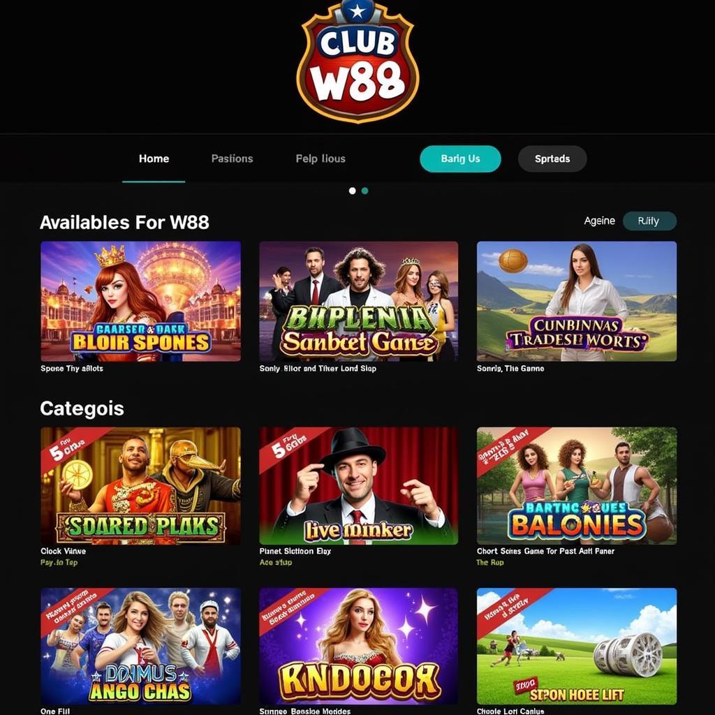 Club W88 APK Game Selection