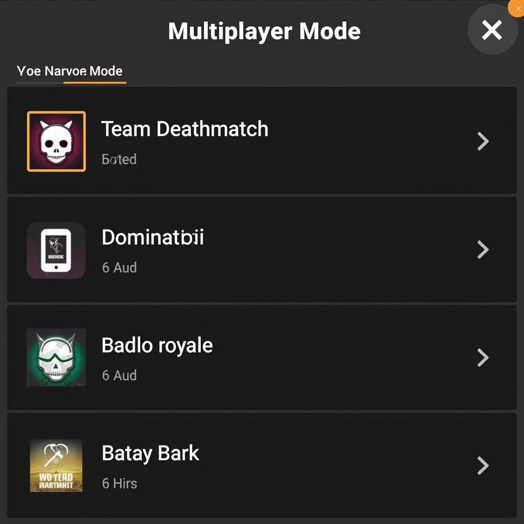 Call of Duty Mobile Multiplayer Modes Selection Screen