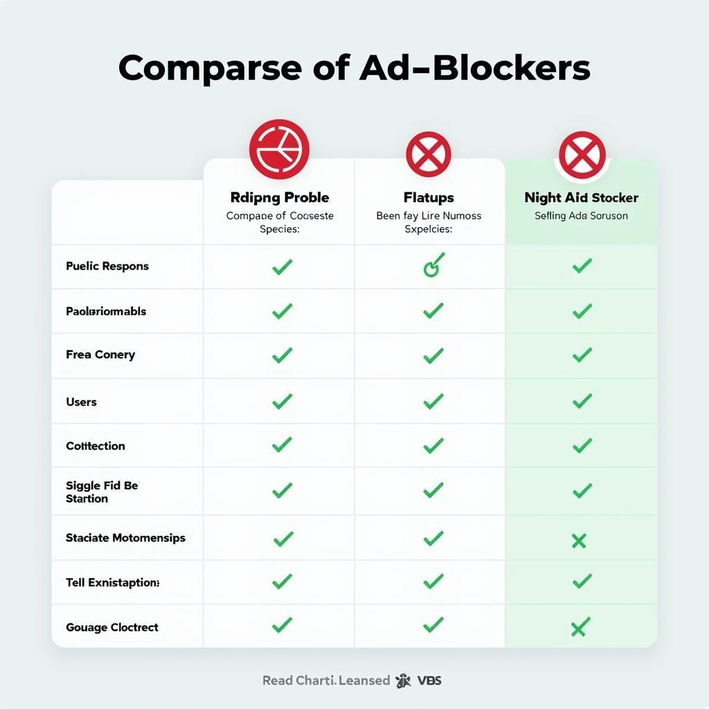 Ad Blocking App Comparison Chart