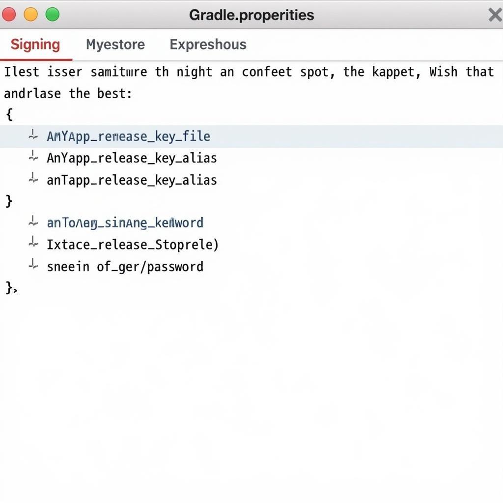 Configuring gradle.properties for APK Signing