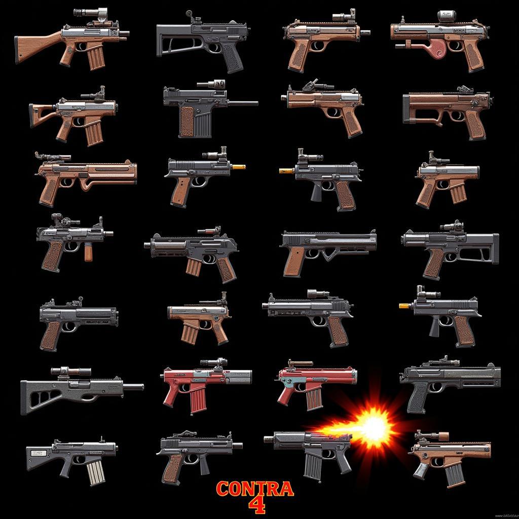 Contra 4 Weapon Selection Screen