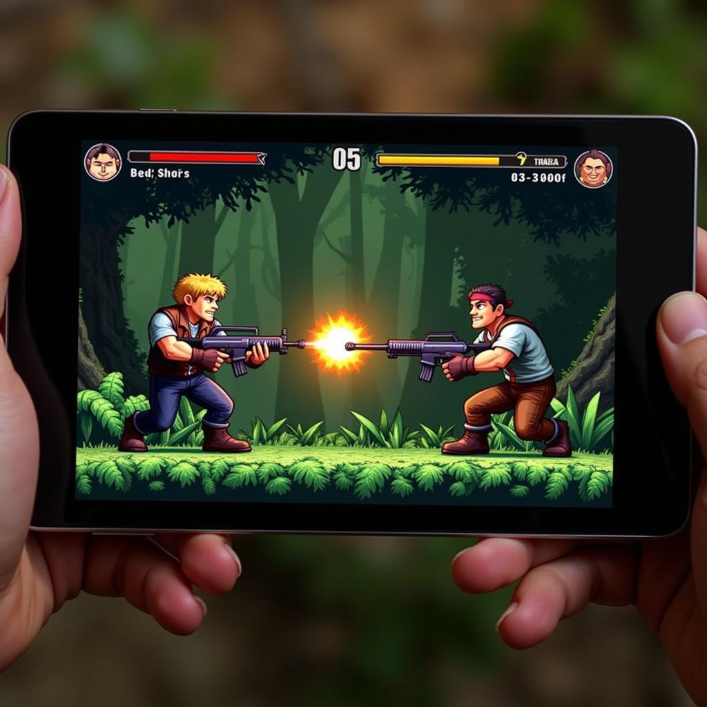 Classic Contra gameplay on Android