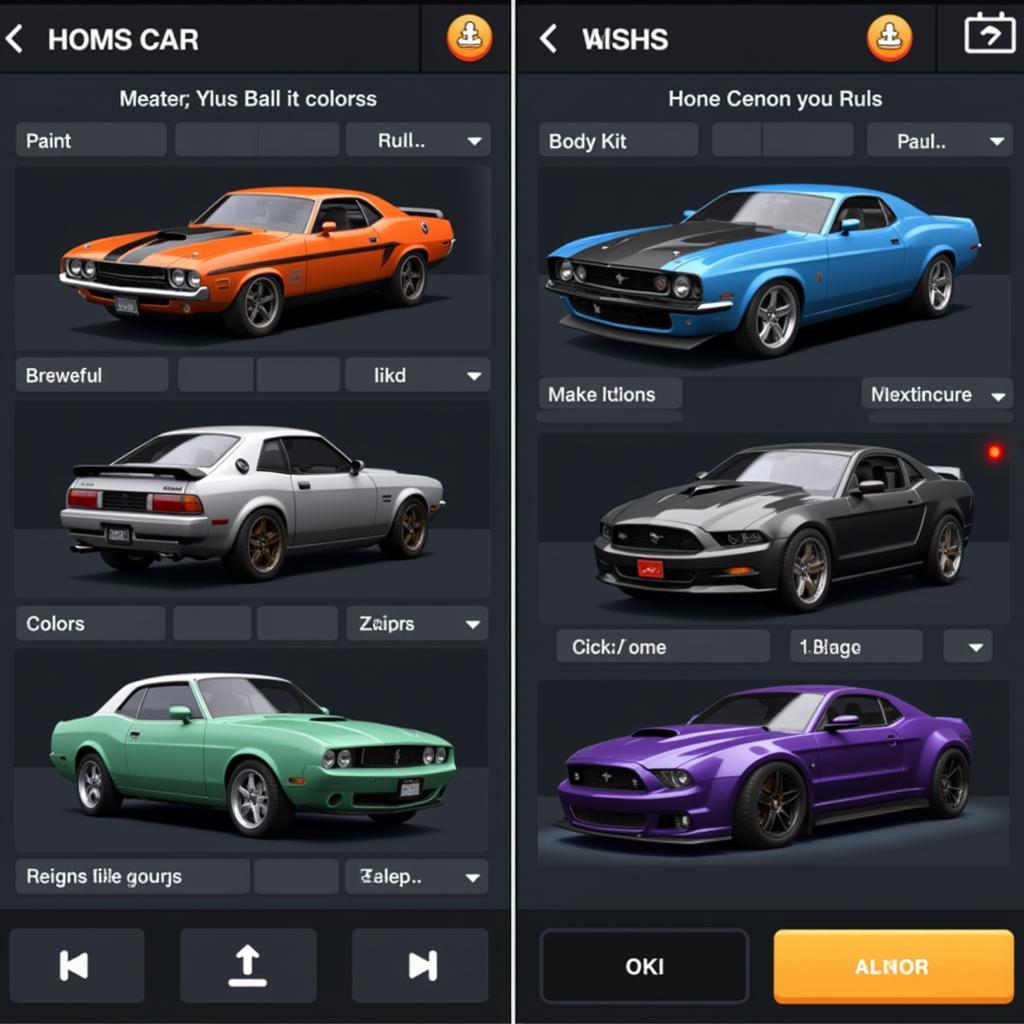 Customizing Cars in Car Simulator APK