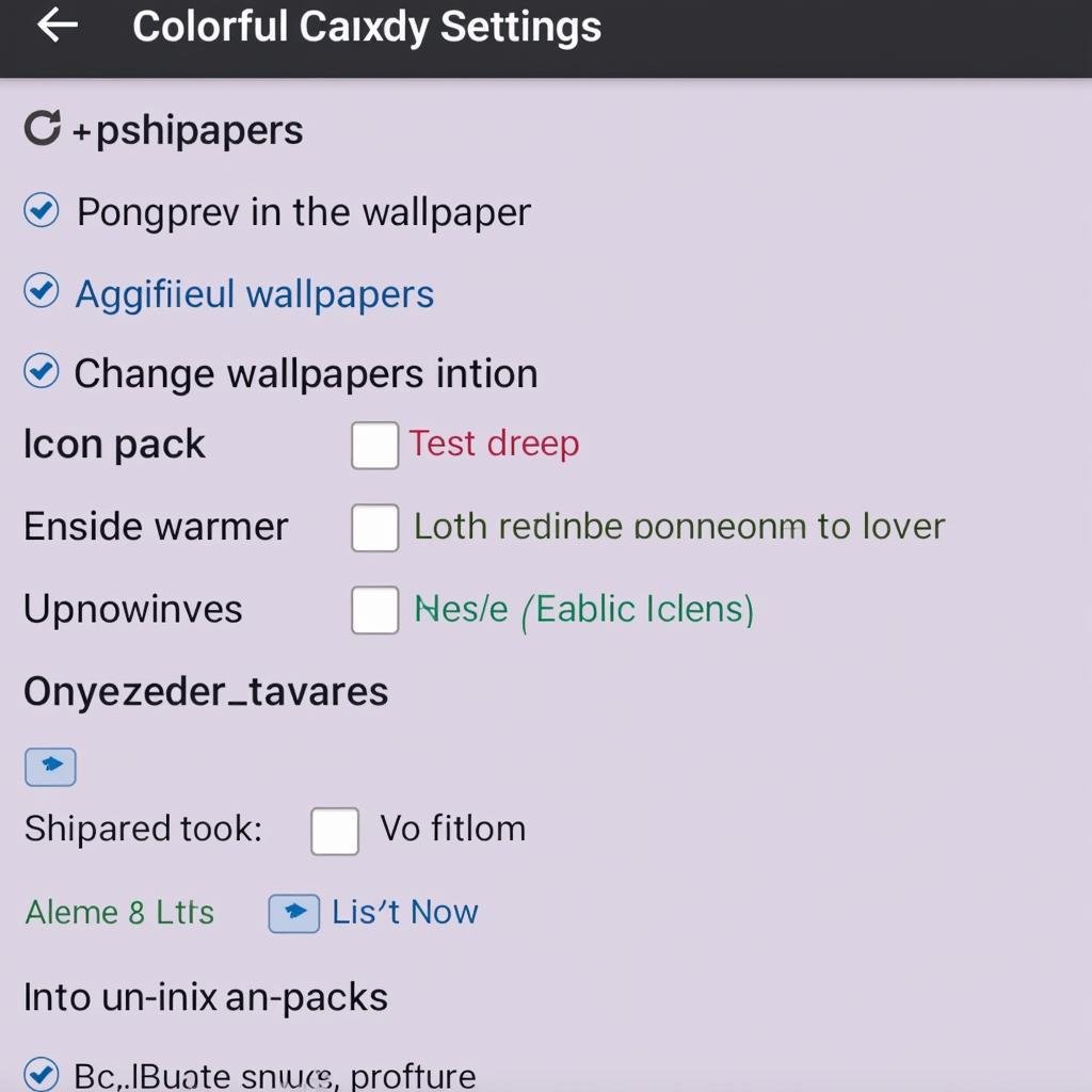 Customizing Colorful Candy Settings