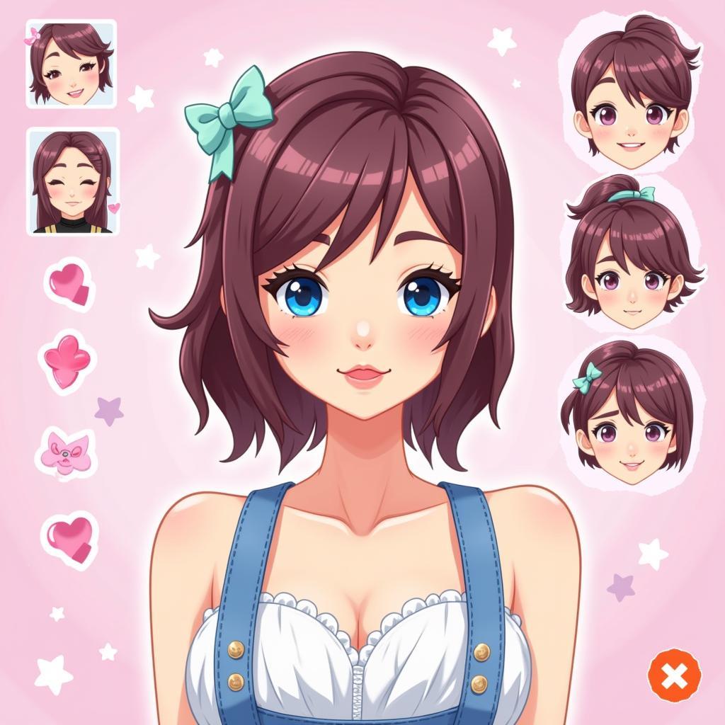 Cute Girl Avatar Maker Mod APK Interface