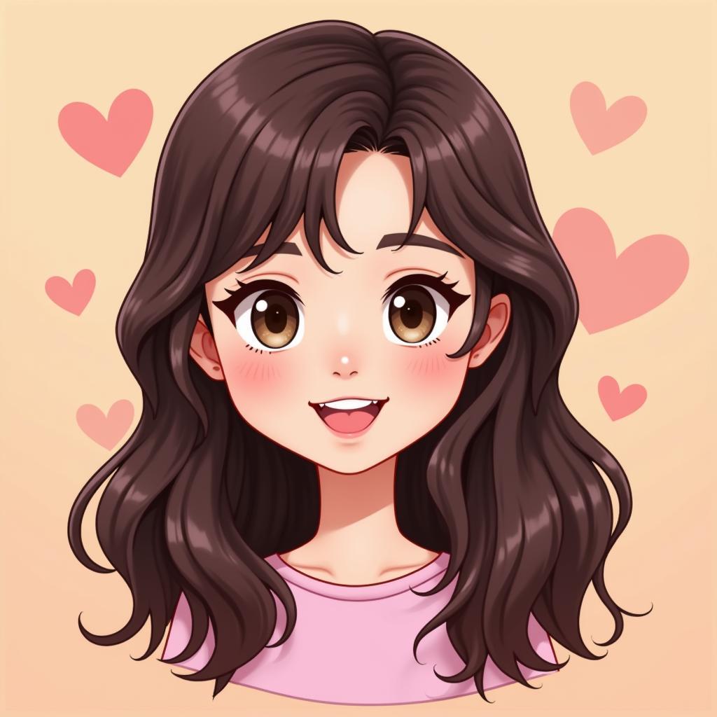 Cute Girl Avatar for Social Media