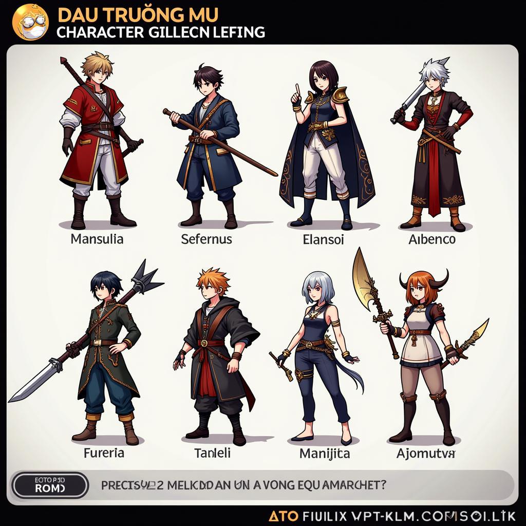 Dau Truong MU ROM Character Selection Screen