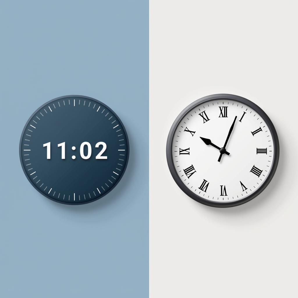 Digital and Analog Clock Widgets