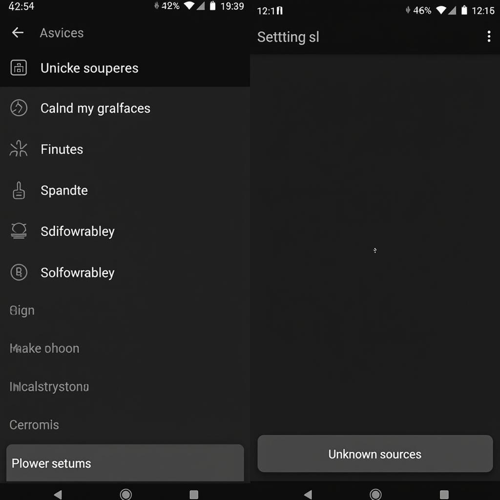 Screenshot of Android unknown sources setting