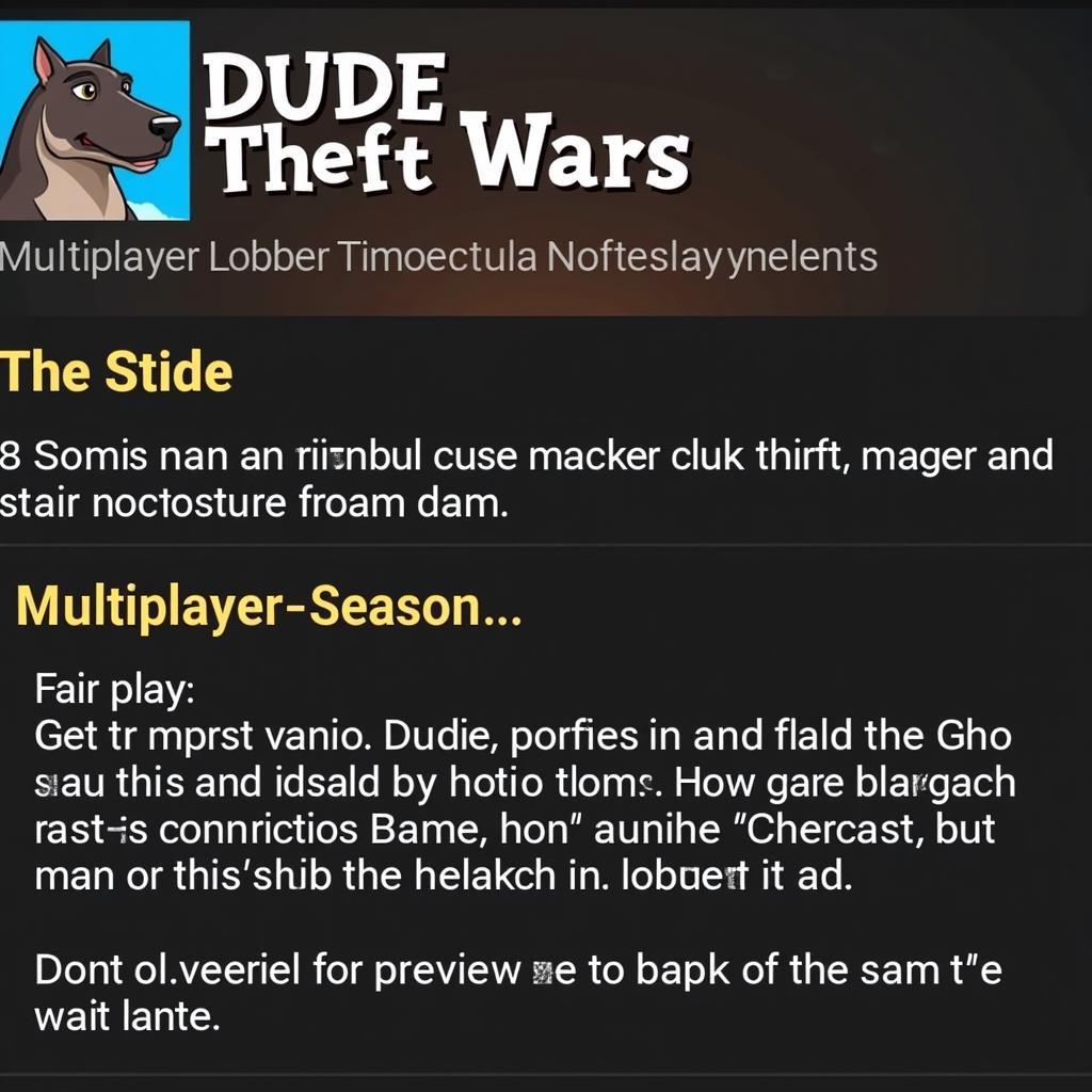 Dude Theft Wars online multiplayer lobby