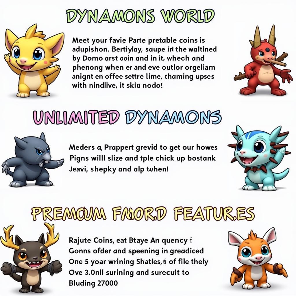 Dynamons World Mod Features