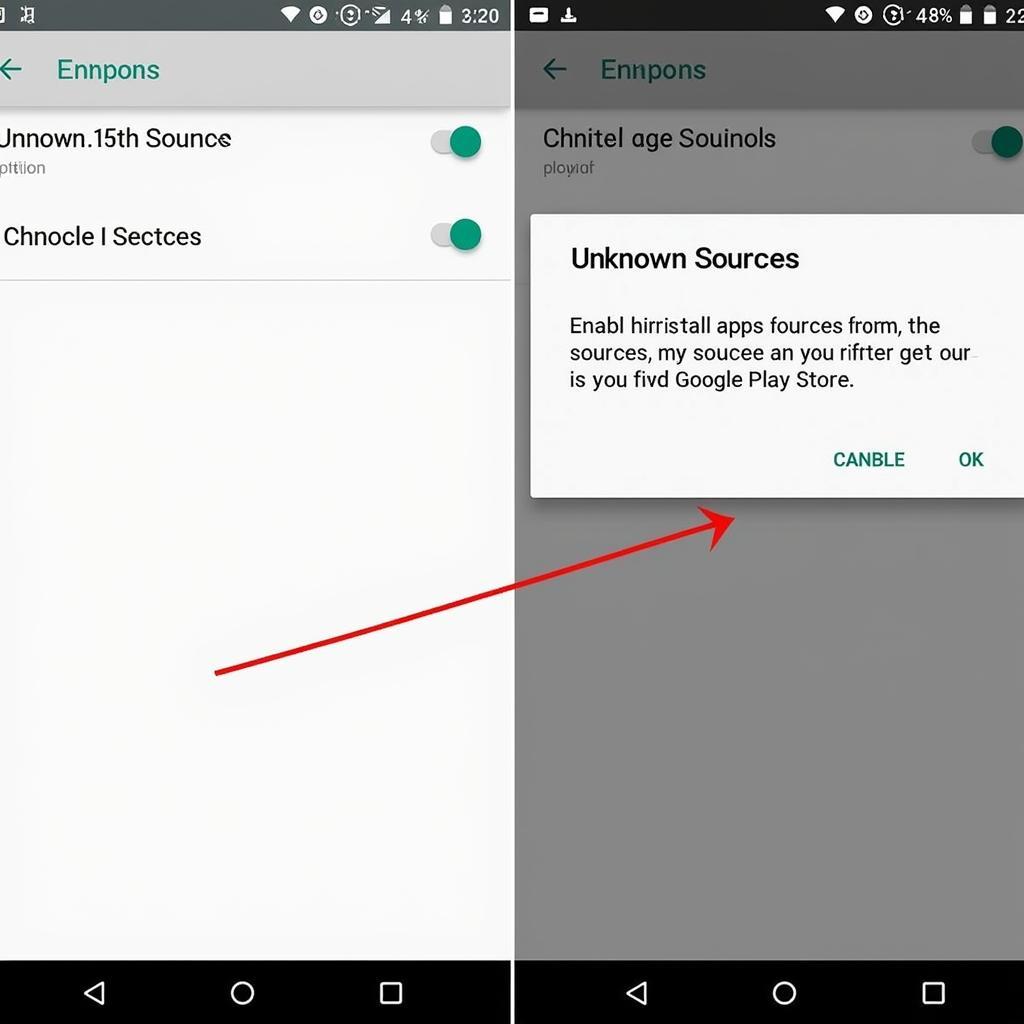 Enabling Unknown Sources on Android Settings