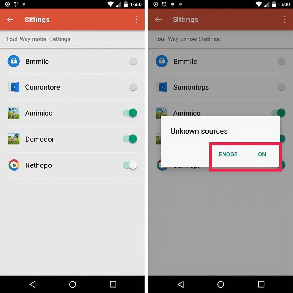 Enabling Unknown Sources in Android Settings