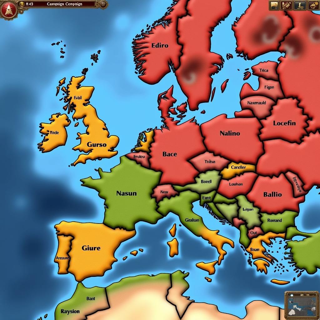 European War 4 Napoleon campaign map