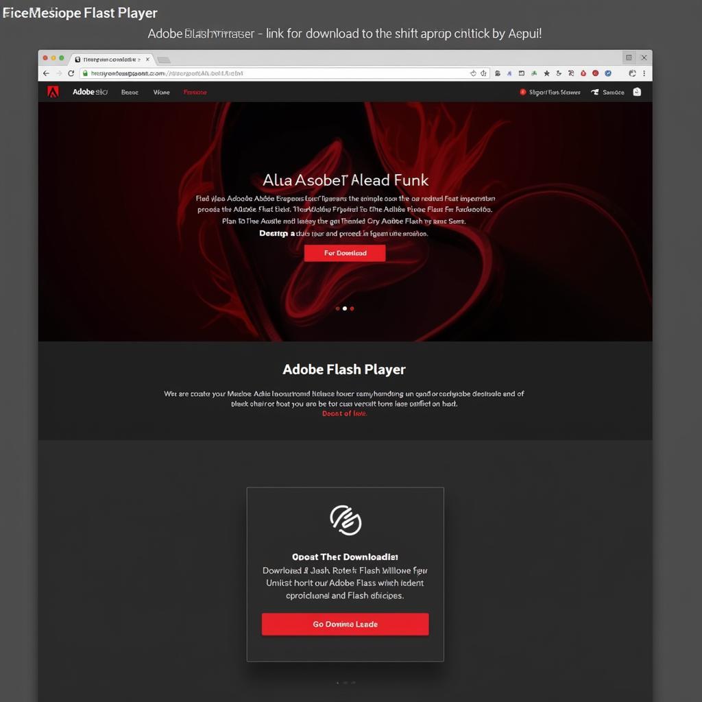 Fake Adobe Flash Player Website