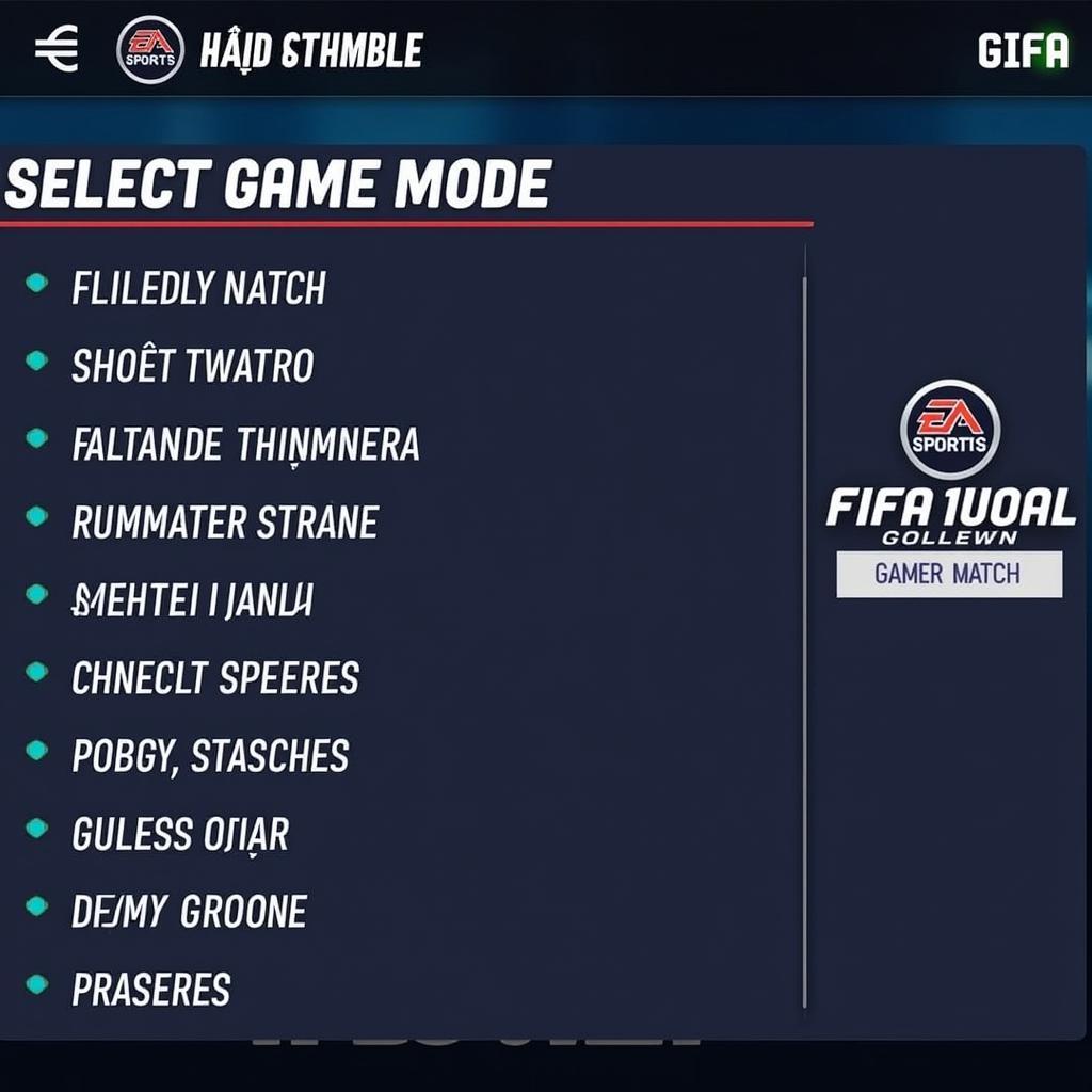 FIFA Hàn Quốc APK Game Modes Selection Screen