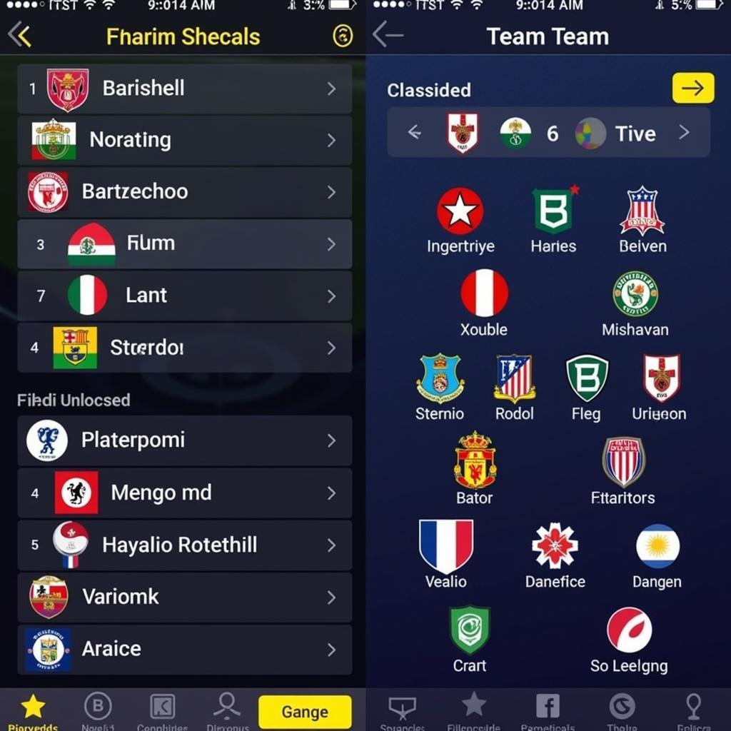 FIFA Mobile Mod APK 2019 Team Selection