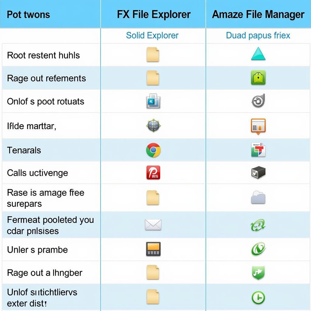 File Manager Features Comparison