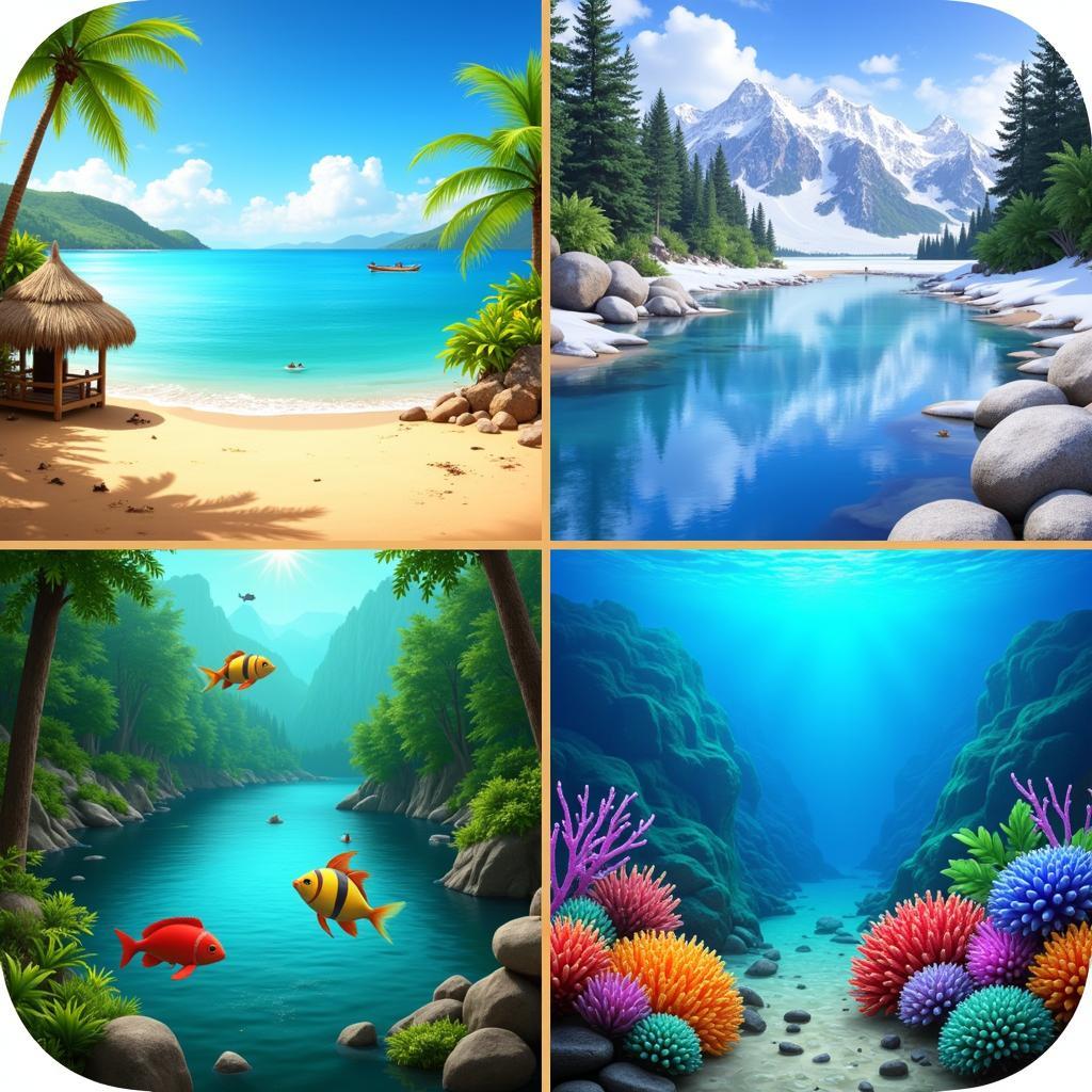 Fishing and Life APK Different Locations