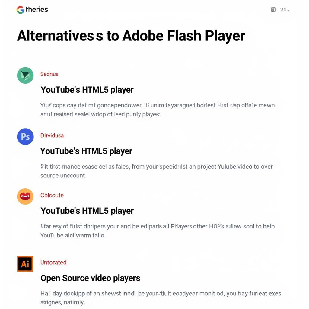 Alternatives to Adobe Flash Player