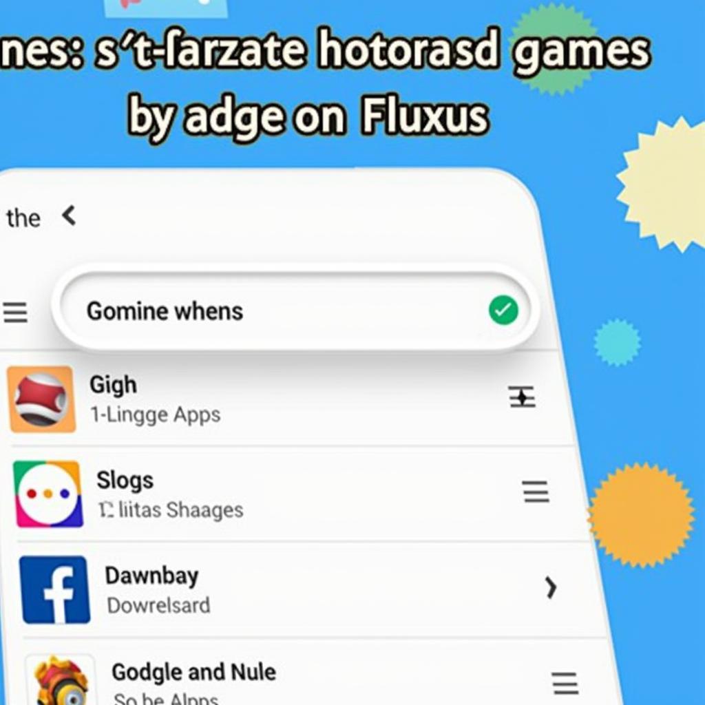 Fluxus APK search bar