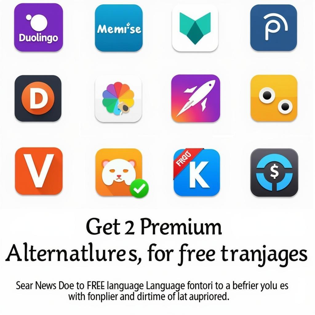 Selection of free language learning apps