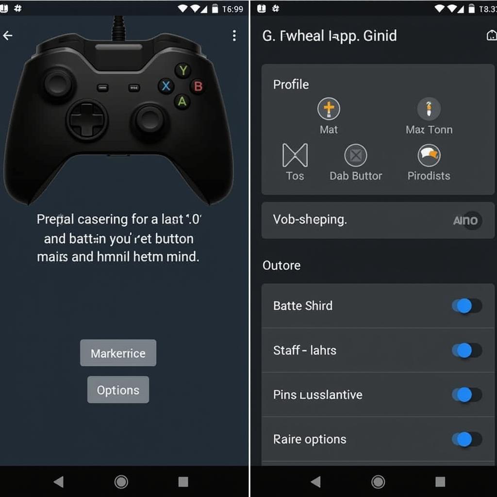 Gamepad APK Interface Screenshot