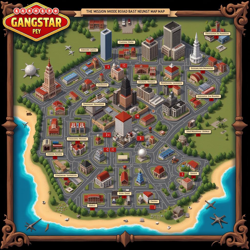 Gangstar Vegas Mod APK City Map Overview