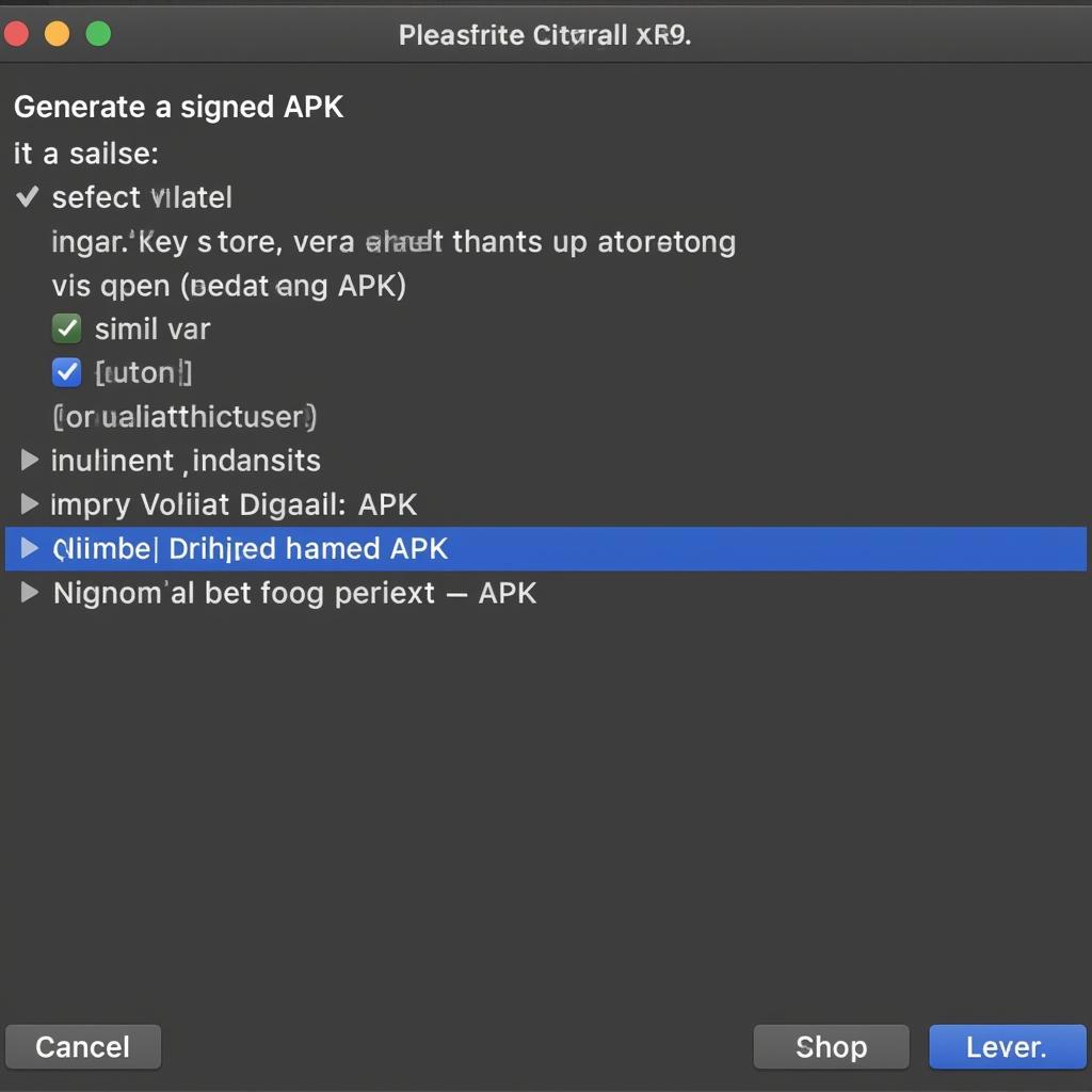 Generating Signed APK in Android Studio