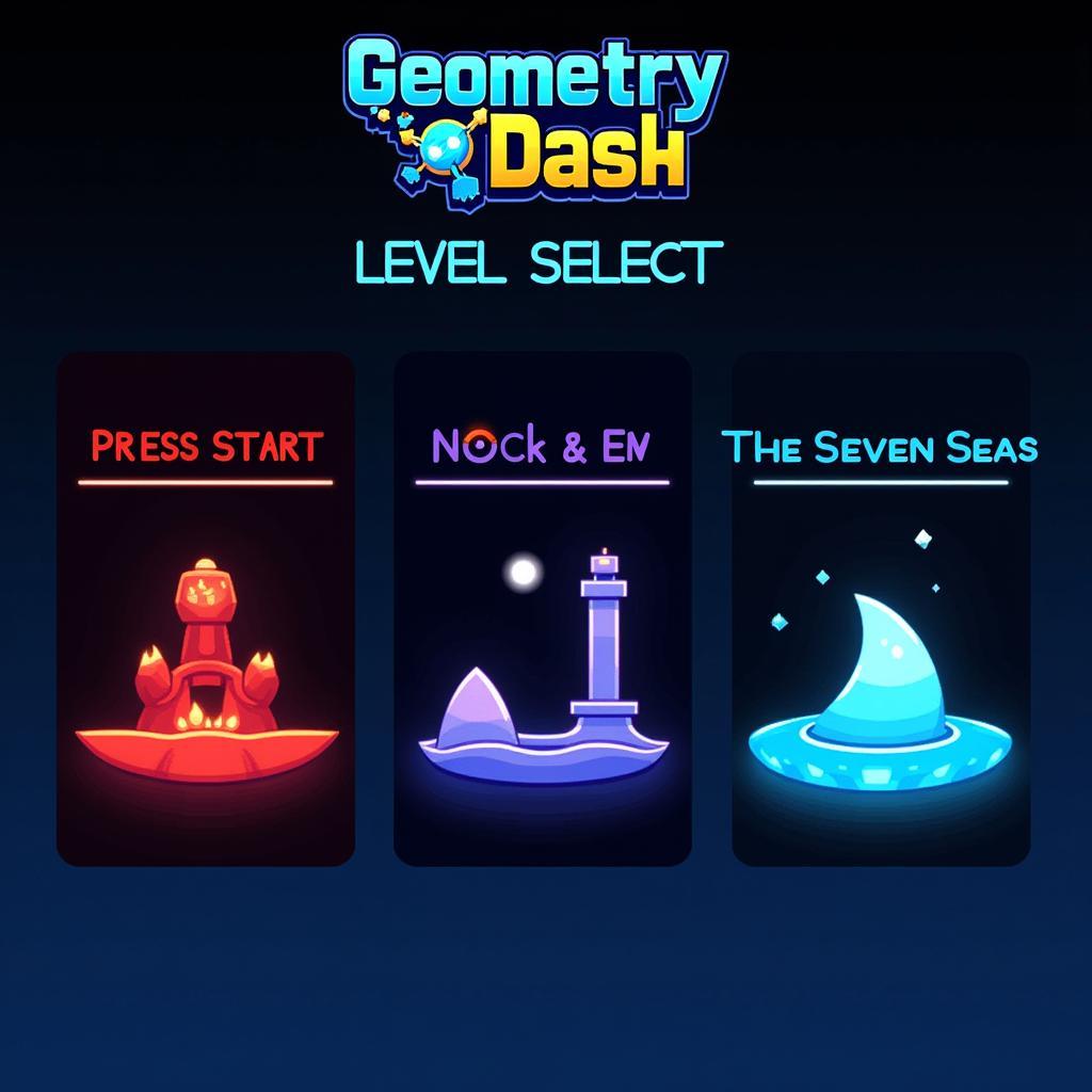 Geometry Dash Subzero level select screen