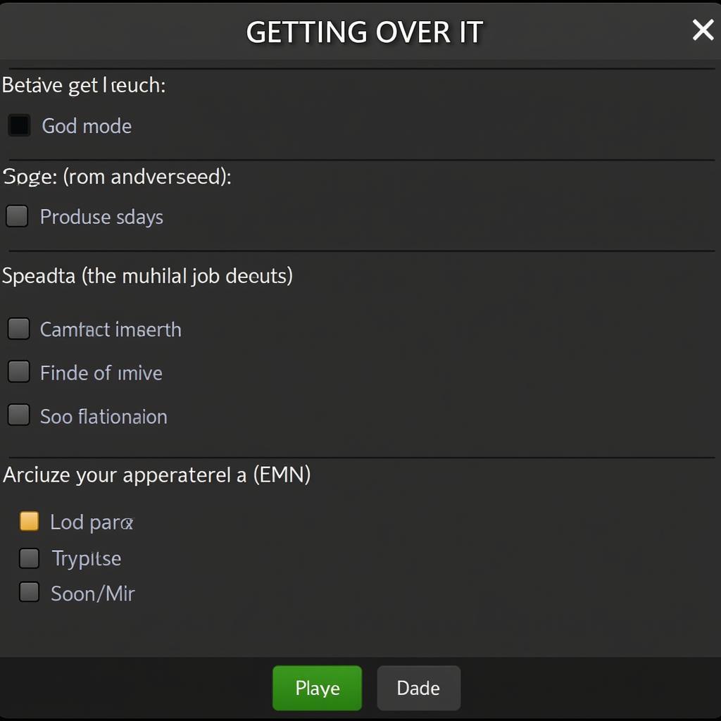 Getting Over It Mod Menu