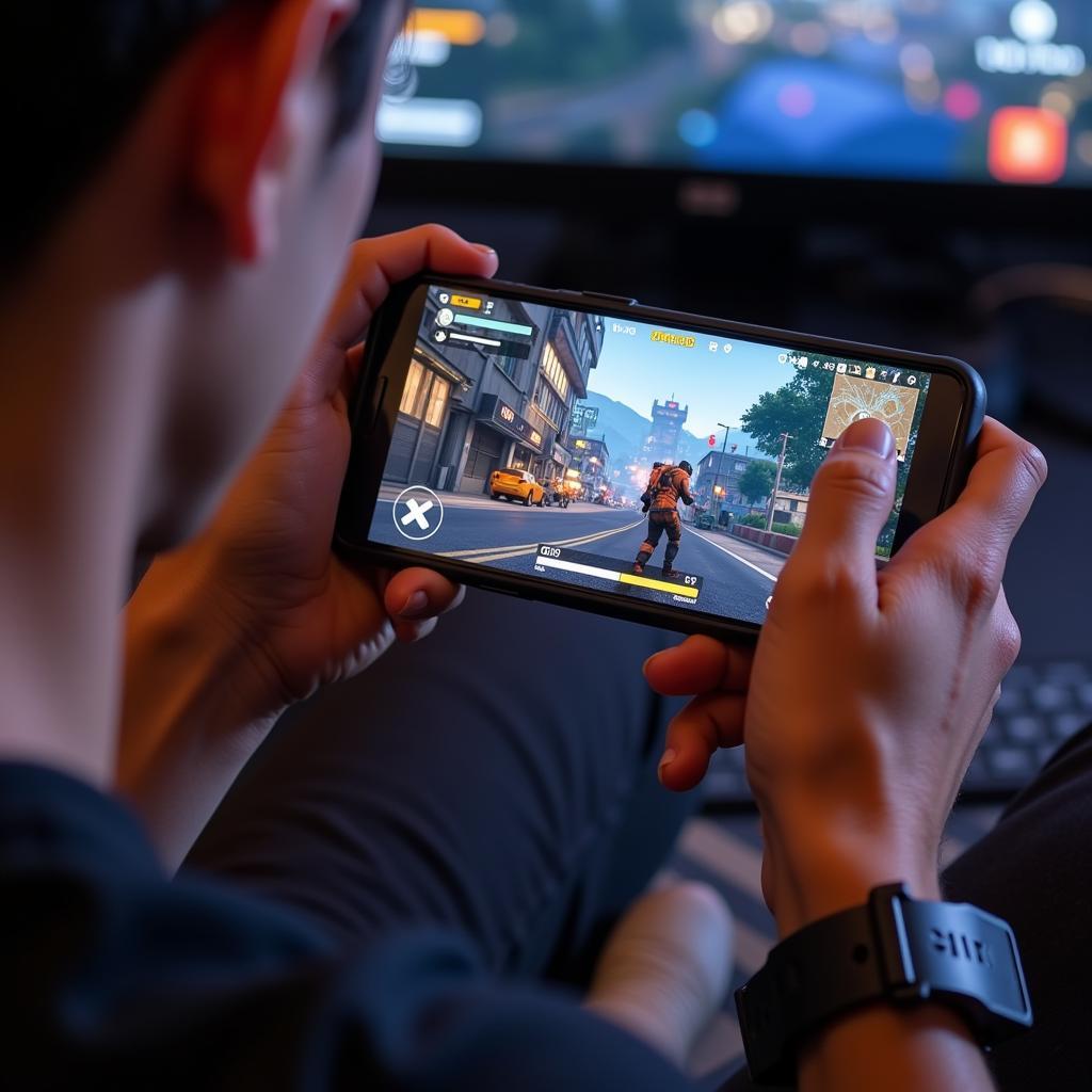 Gamer enjoying enhanced gameplay with GHTK APK