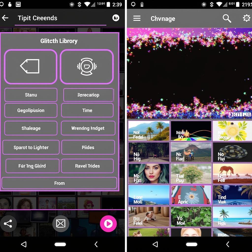 Glitch Video Pro APK Interface