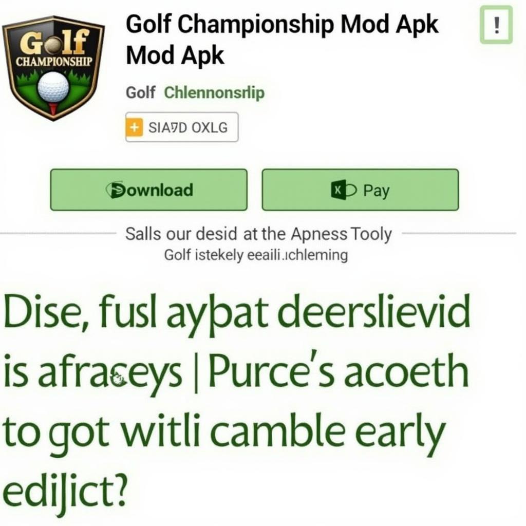 Golf Championship Mod Apk Download Button