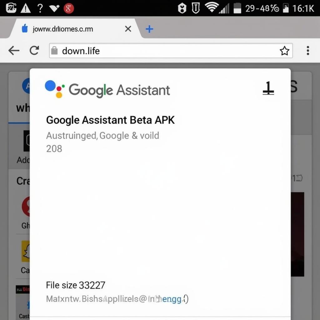 Downloading Google Assistant Beta APK