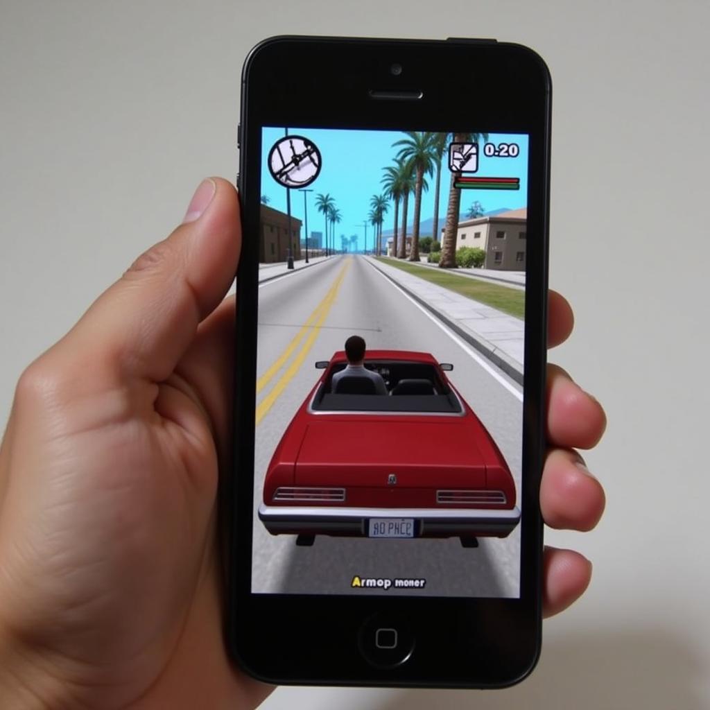 GTA San Andreas gameplay on an Android device