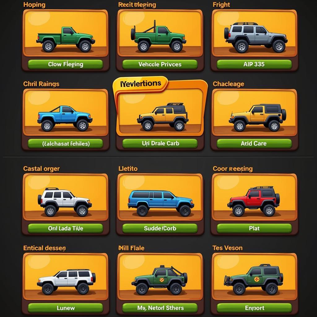 Vehicle Selection in Hill Climb Racing 2