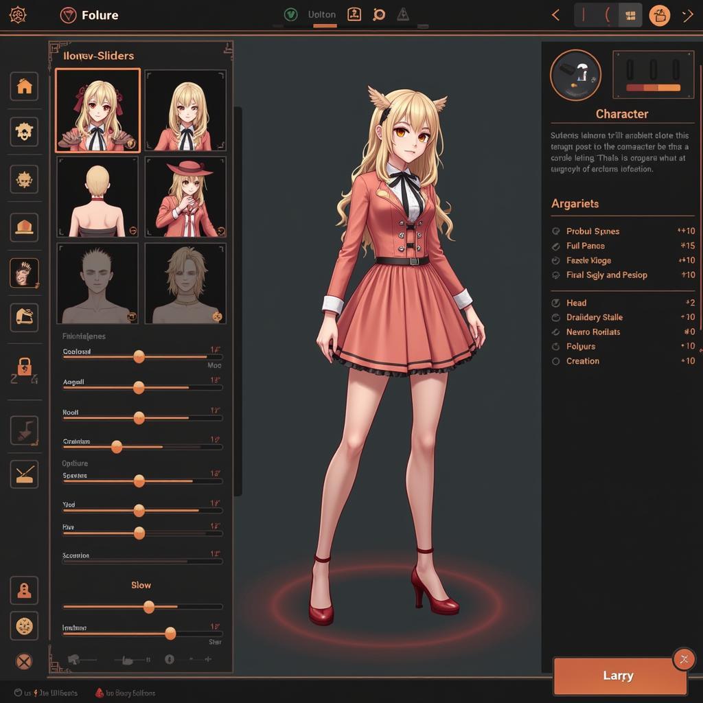 Honey Select character creation screen