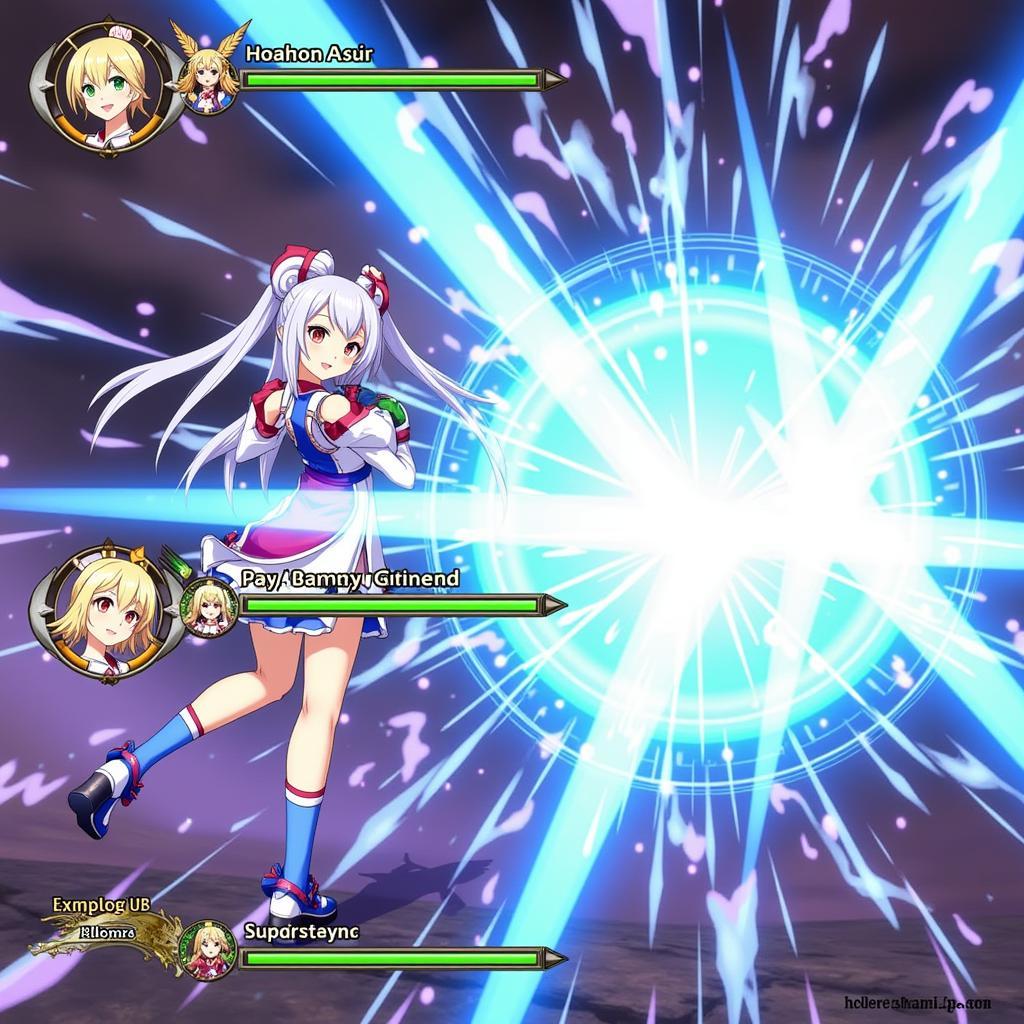 Hyperdimension Neptunia App Battle Scene