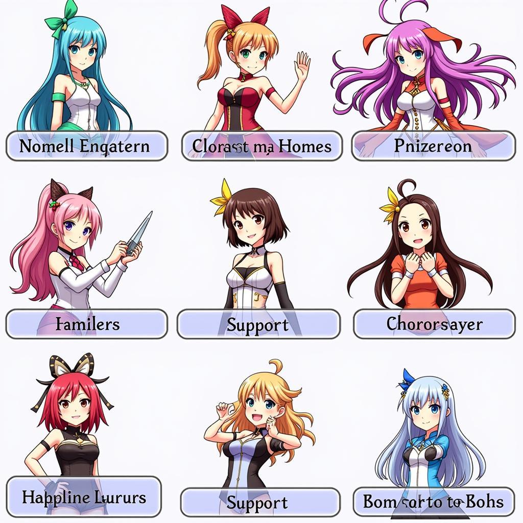 Hyperdimension Neptunia App Character Roster