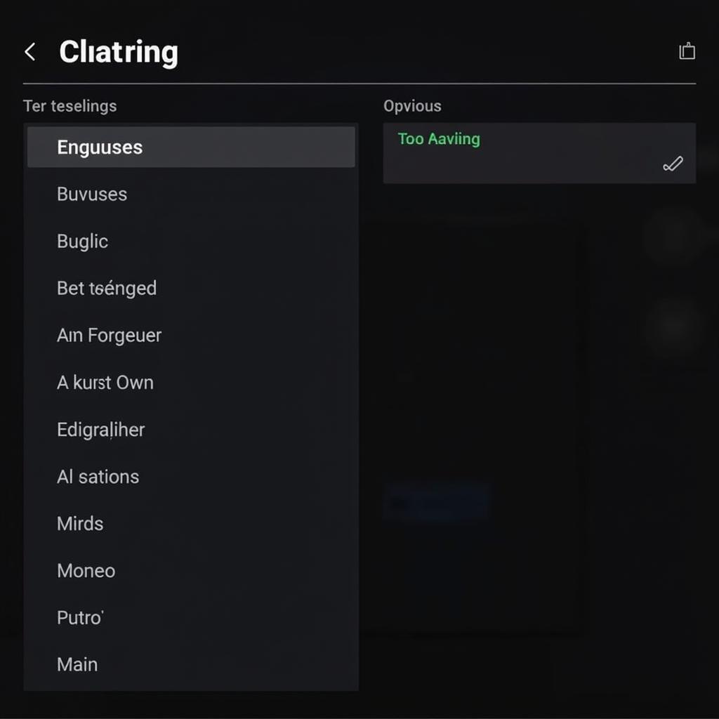 Changing Language in Game Settings