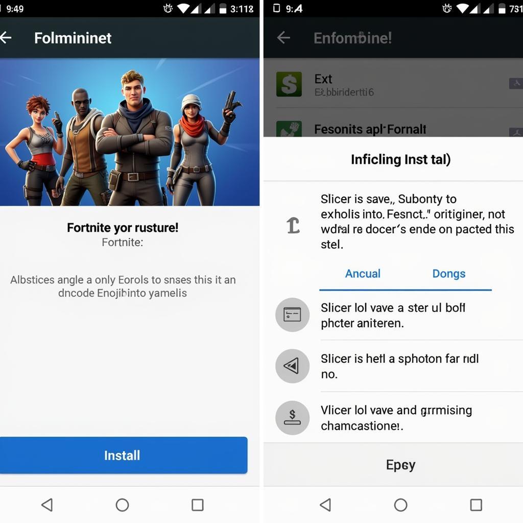 Installing Fortnite APK