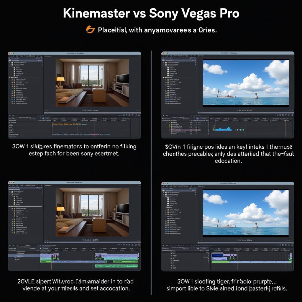 Kinemaster and Sony Vegas Pro Interface Comparison